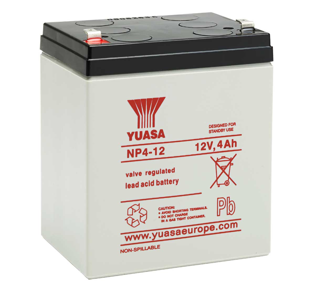 Yuasa NP4-12 4Ah 12v VRLA Battery